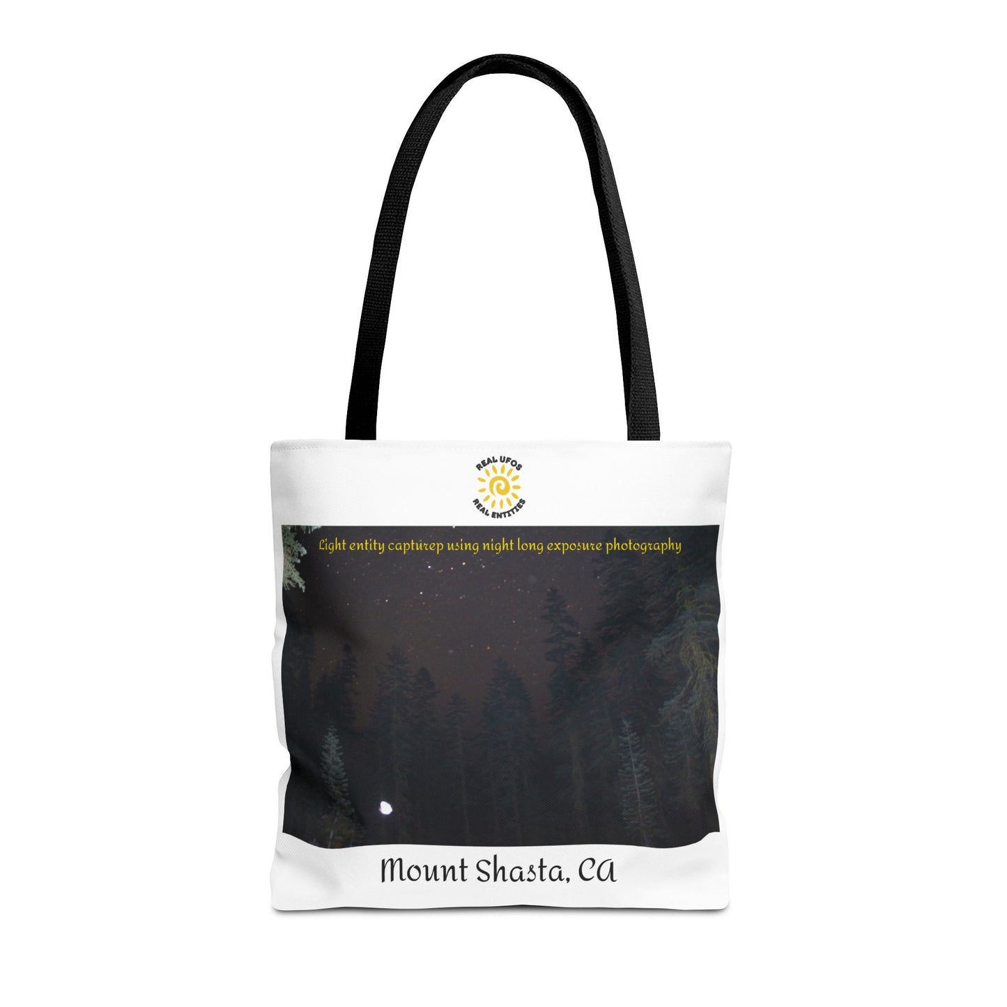 Light Being Tote Bag - Long Exposure Photography Design - Travel, Mount Shasta, UFOs, Skywatchers gift