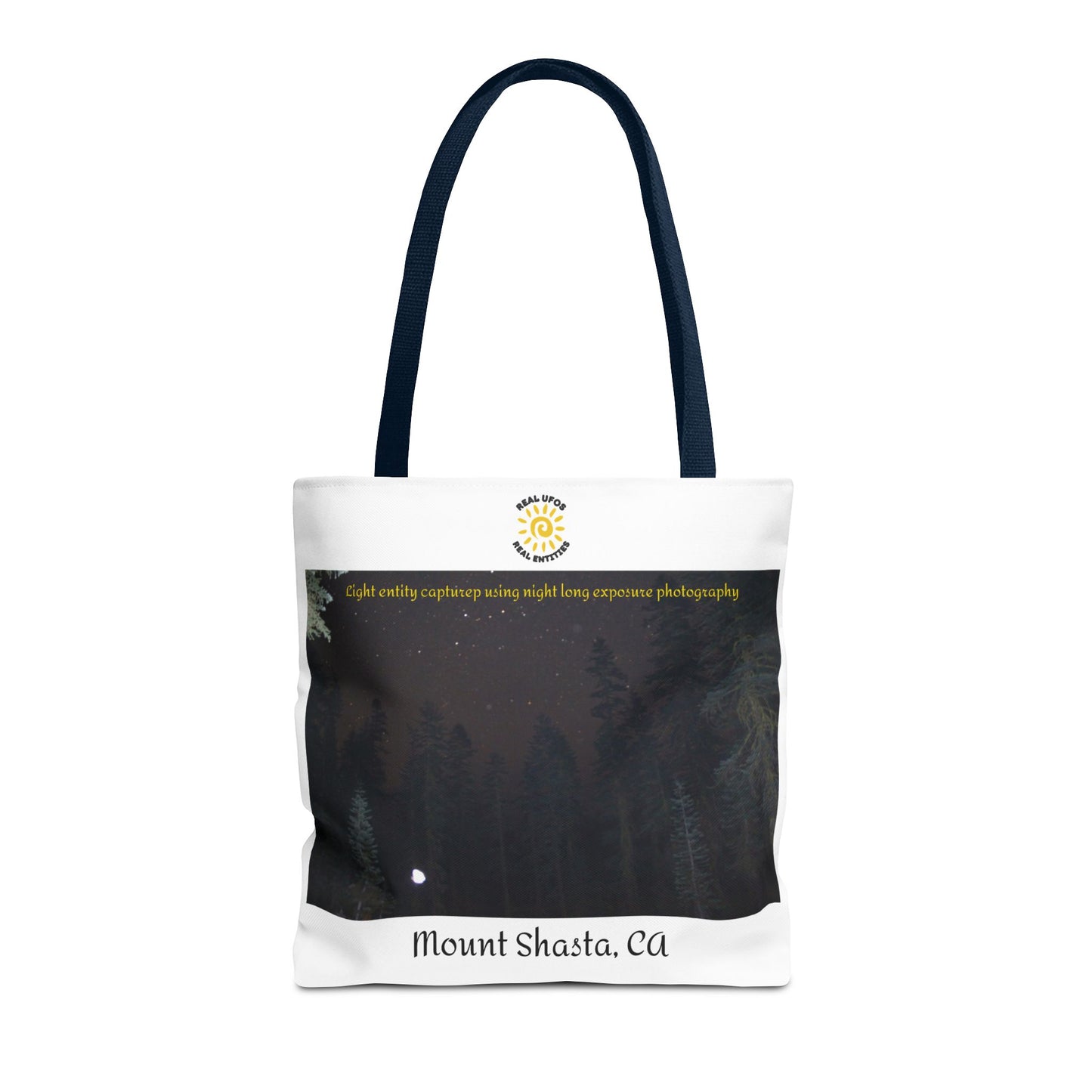Light Being Tote Bag - Long Exposure Photography Design - Travel, Mount Shasta, UFOs, Skywatchers gift