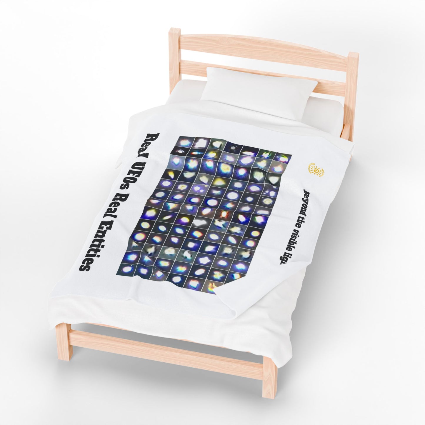 Mystical Real UFO/LIGHT BEINGS Blanket | Cozy Alien Design | Perfect for Stargazers & Sci-Fi Fans | Great for Gifts, Home Decor, or Movie Nights