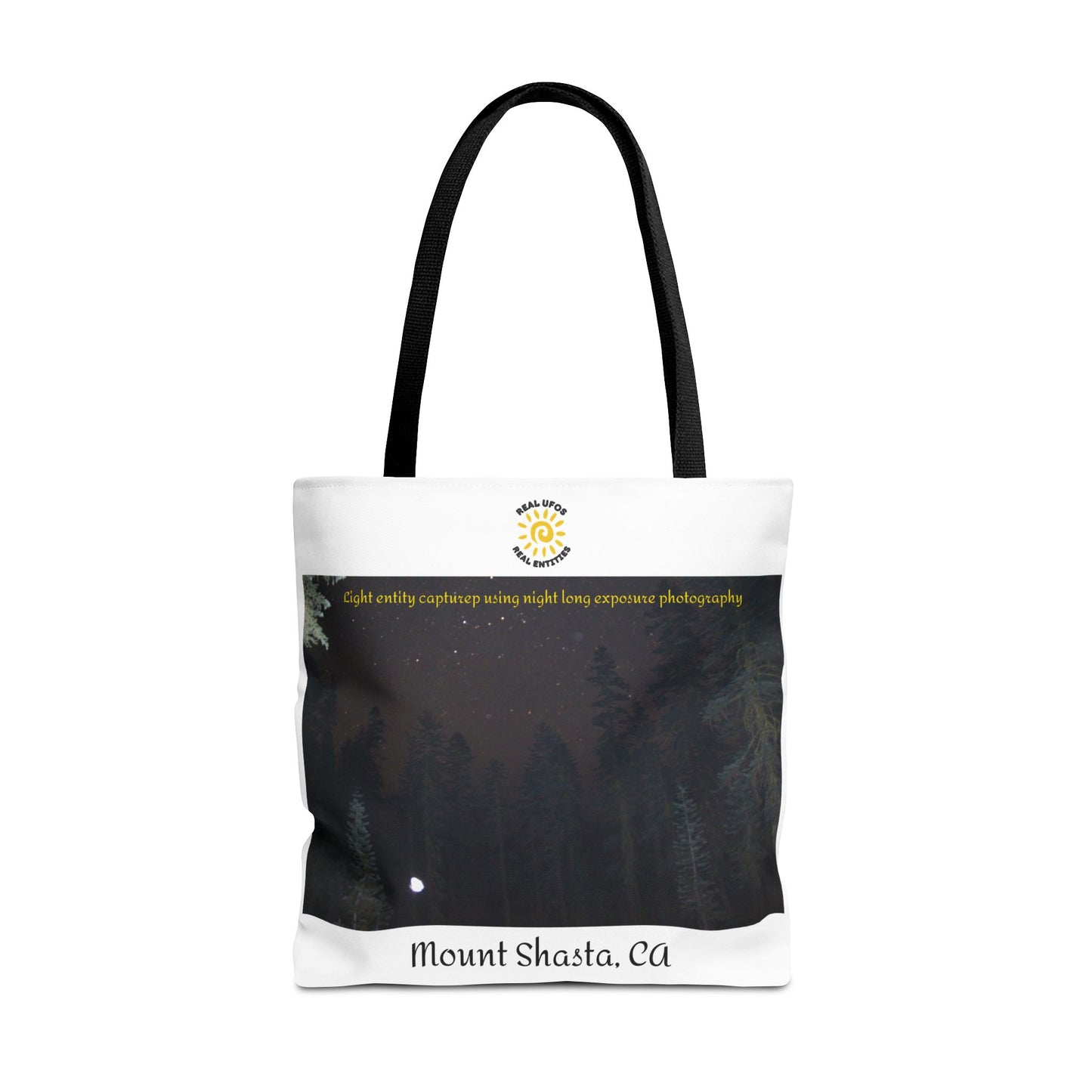 Light Being Tote Bag - Long Exposure Photography Design - Travel, Mount Shasta, UFOs, Skywatchers gift