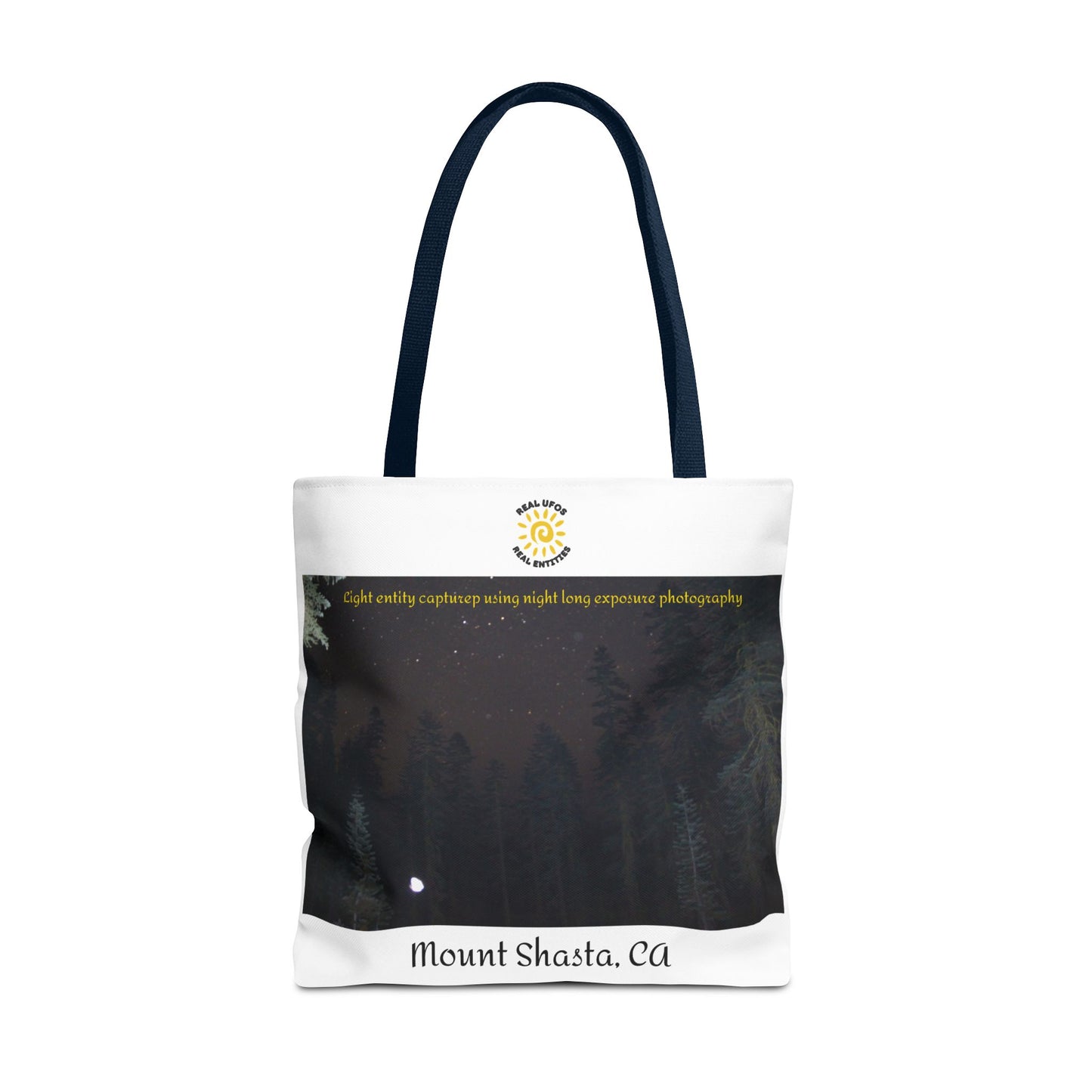Light Being Tote Bag - Long Exposure Photography Design - Travel, Mount Shasta, UFOs, Skywatchers gift