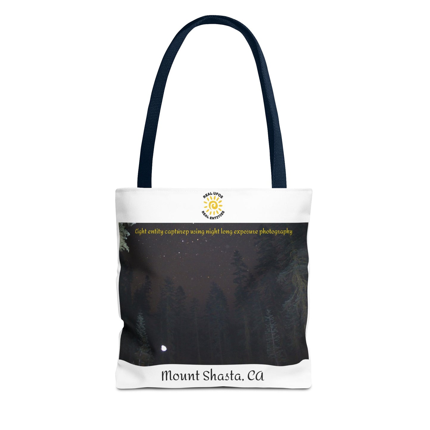 Light Being Tote Bag - Long Exposure Photography Design - Travel, Mount Shasta, UFOs, Skywatchers gift
