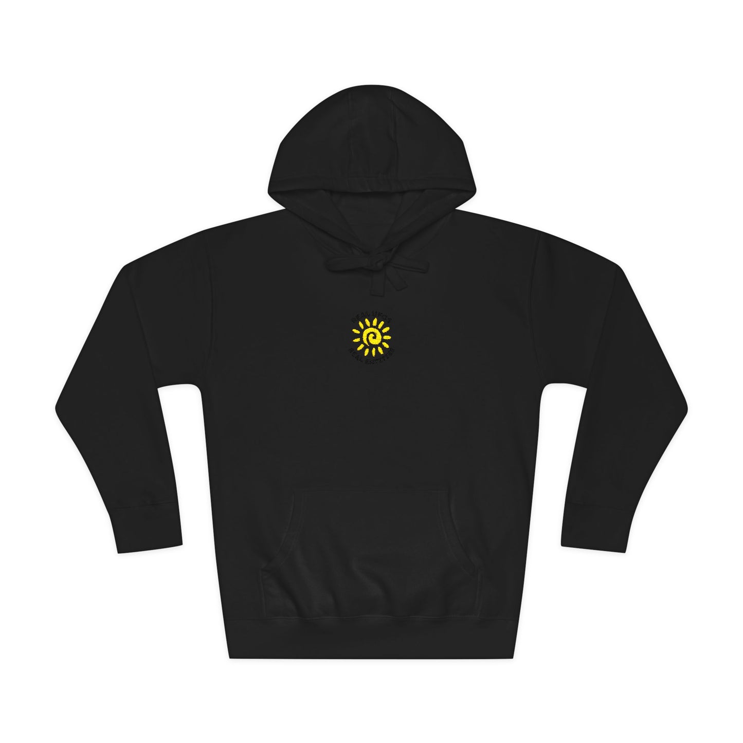 Sunshine Floral Unisex Fleece Hoodie, Cozy Spring Apparel, Gift for Her, Outdoor Wear, Trendy Streetwear, Festival Outfit