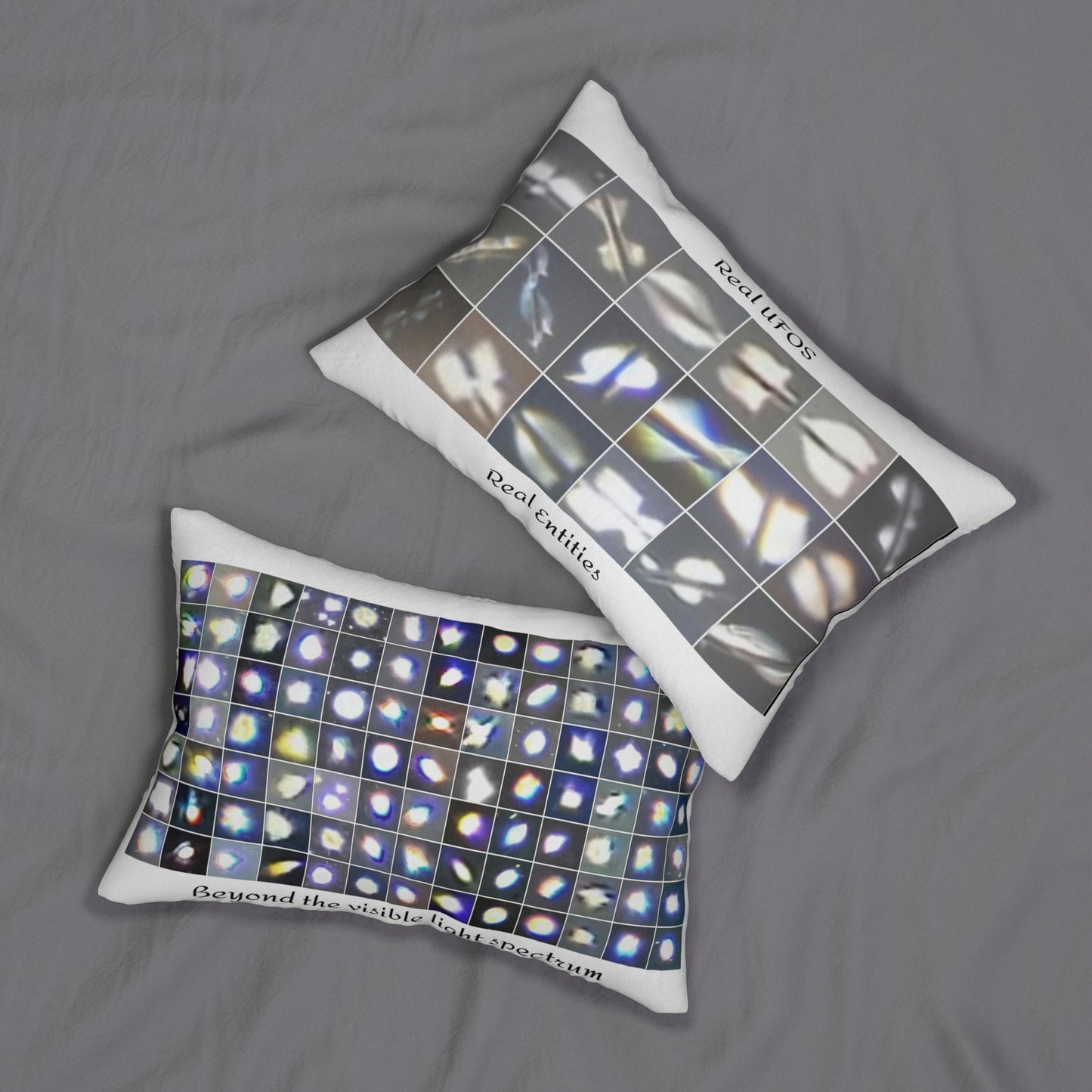 UFO Theme Lumbar Pillow - Decor for Enthusiasts, Home Accent, Gift for Space Lovers, Unique Throw Pillow, Cosmic Decoration