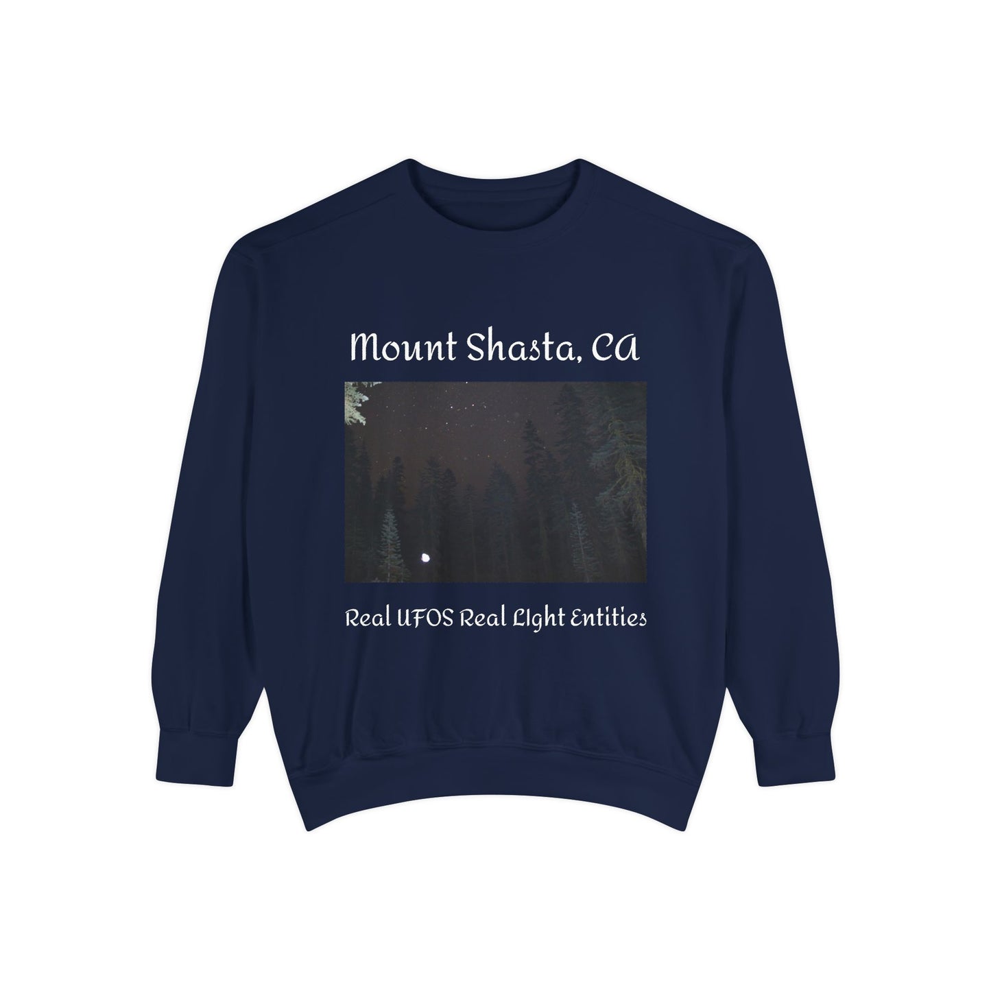 Sweatshirt - Mount Shasta Light Being Capture Using Long Exposure Night Photography