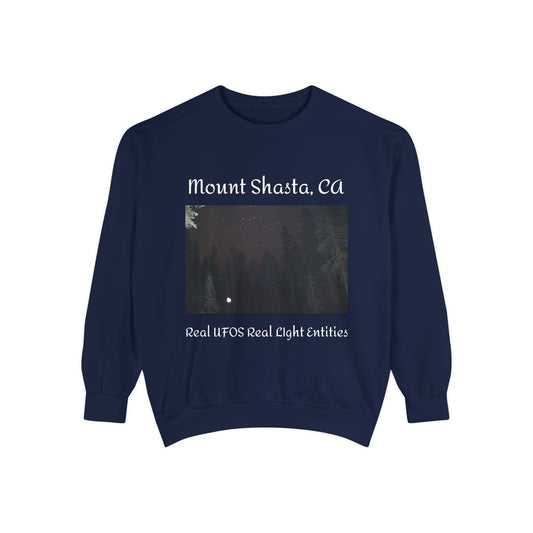 Sweatshirt - Mount Shasta Light Being Capture Using Long Exposure Night Photography