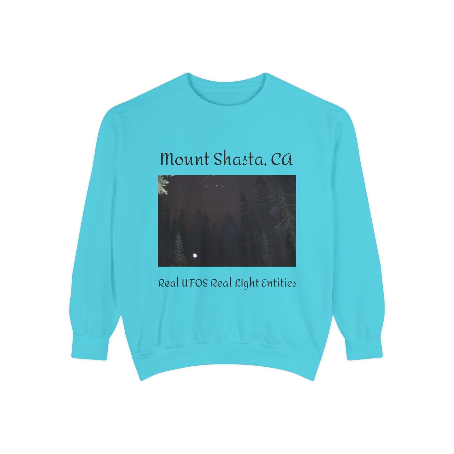 Sweatshirt - Mount Shasta Light Being Capture Using Long Exposure Night Photography