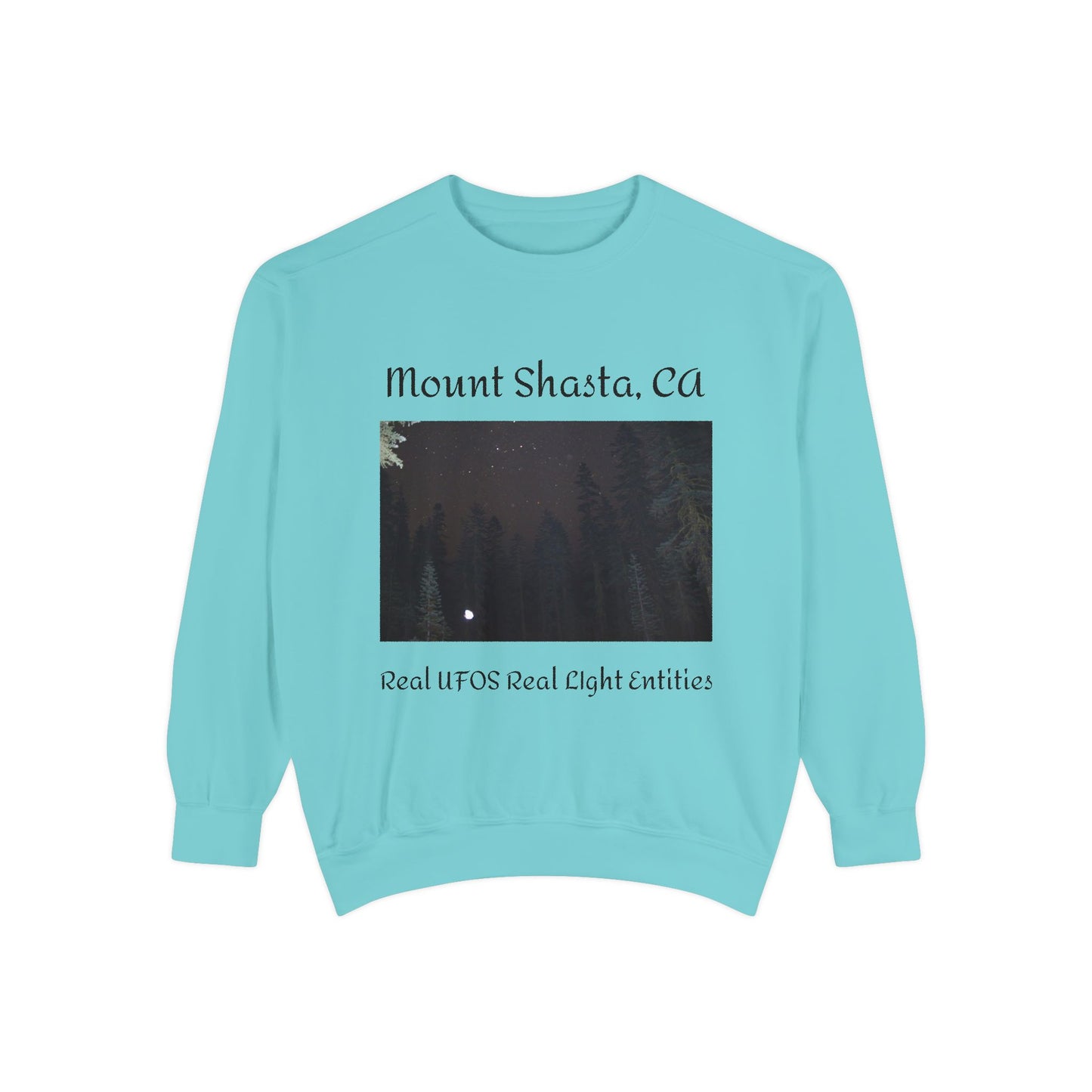 Sweatshirt - Mount Shasta Light Being Capture Using Long Exposure Night Photography