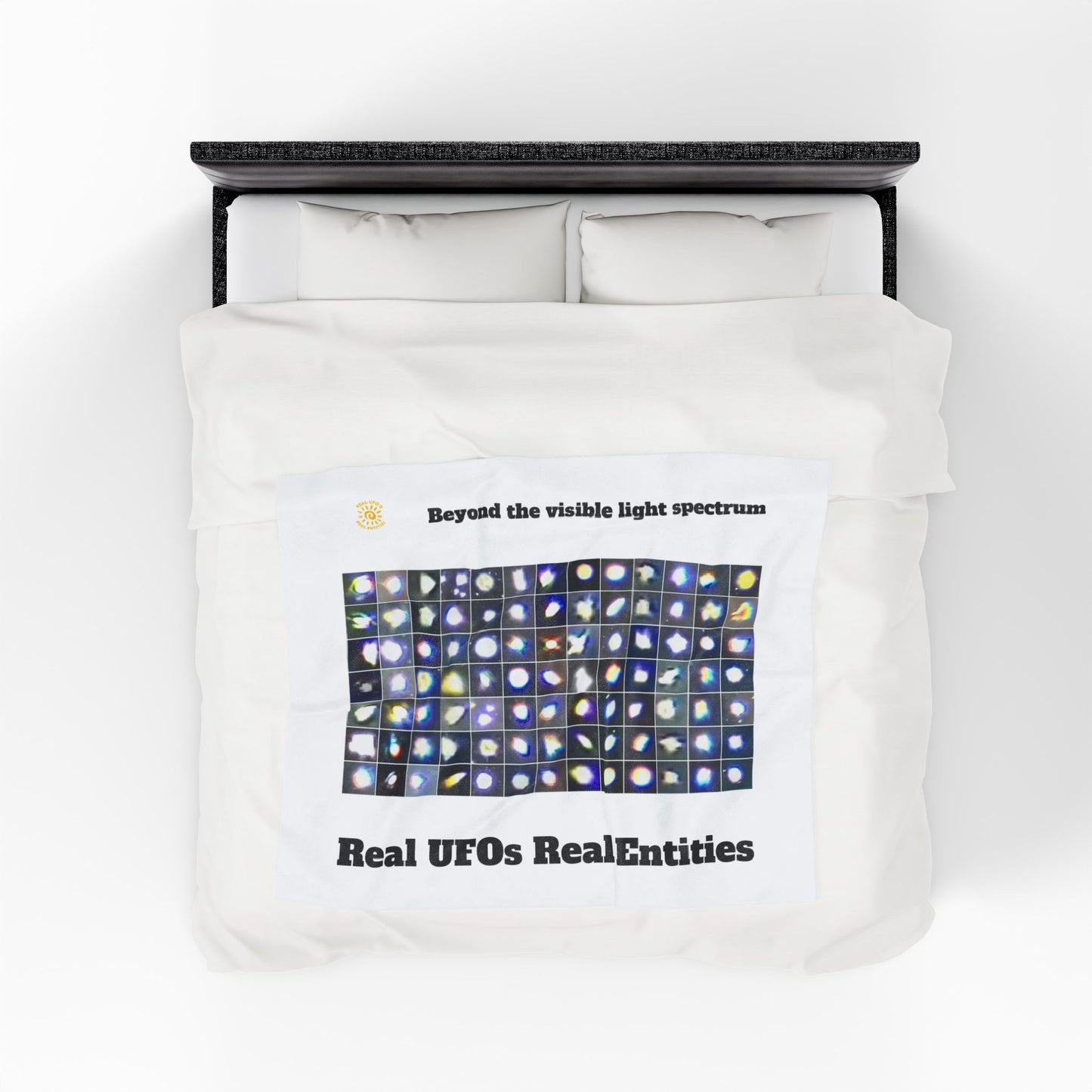 Mystical Real UFO/LIGHT BEINGS Blanket | Cozy Alien Design | Perfect for Stargazers & Sci-Fi Fans | Great for Gifts, Home Decor, or Movie Nights