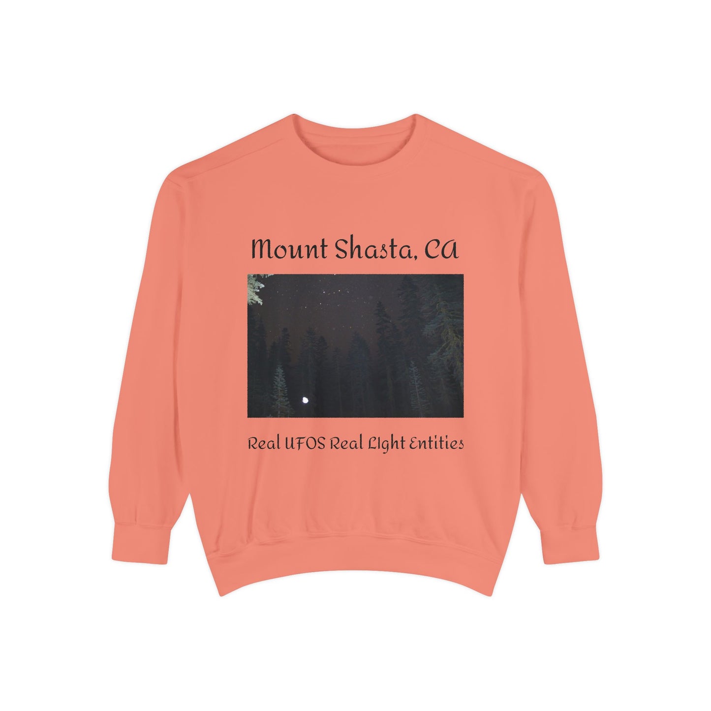Sweatshirt - Mount Shasta Light Being Capture Using Long Exposure Night Photography
