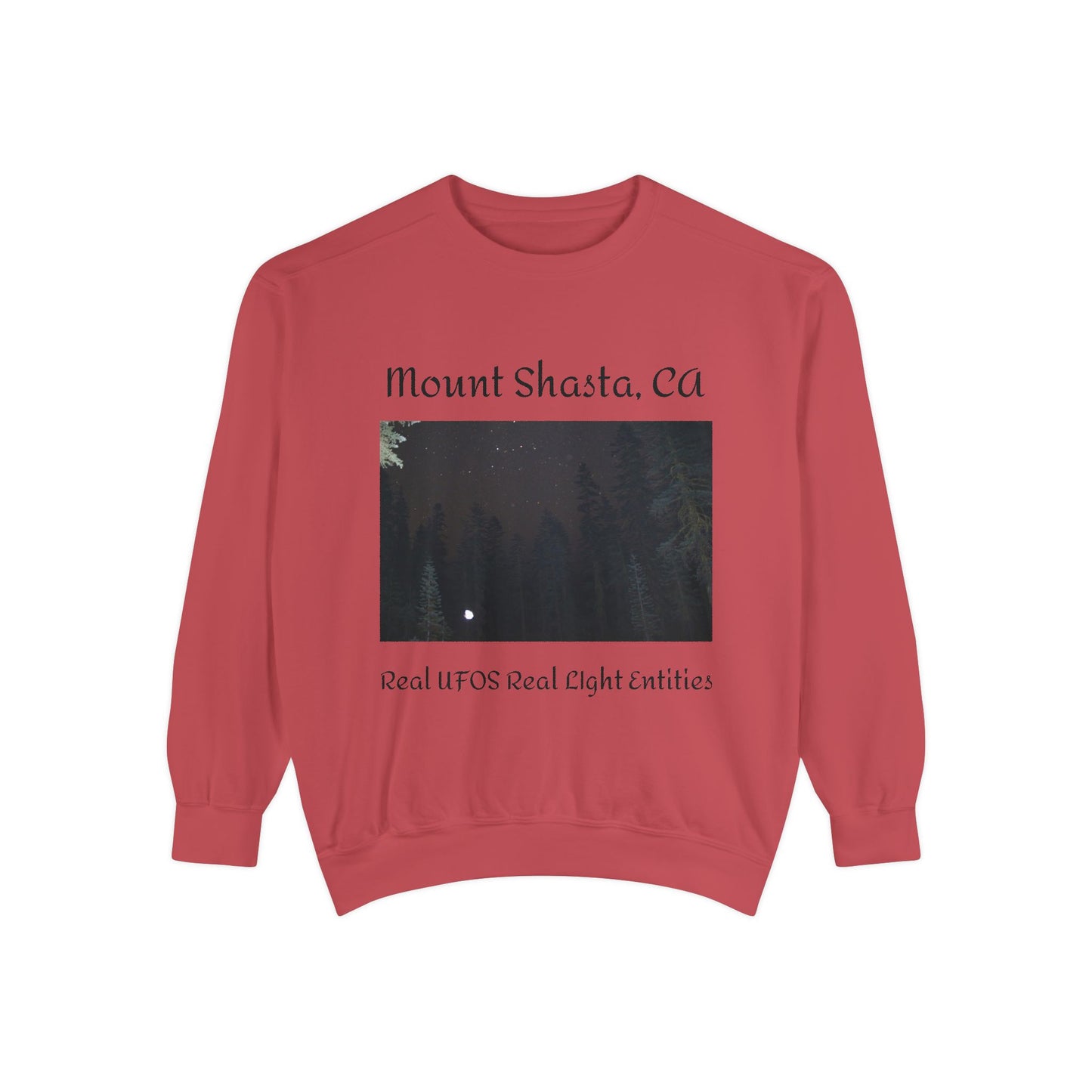 Sweatshirt - Mount Shasta Light Being Capture Using Long Exposure Night Photography