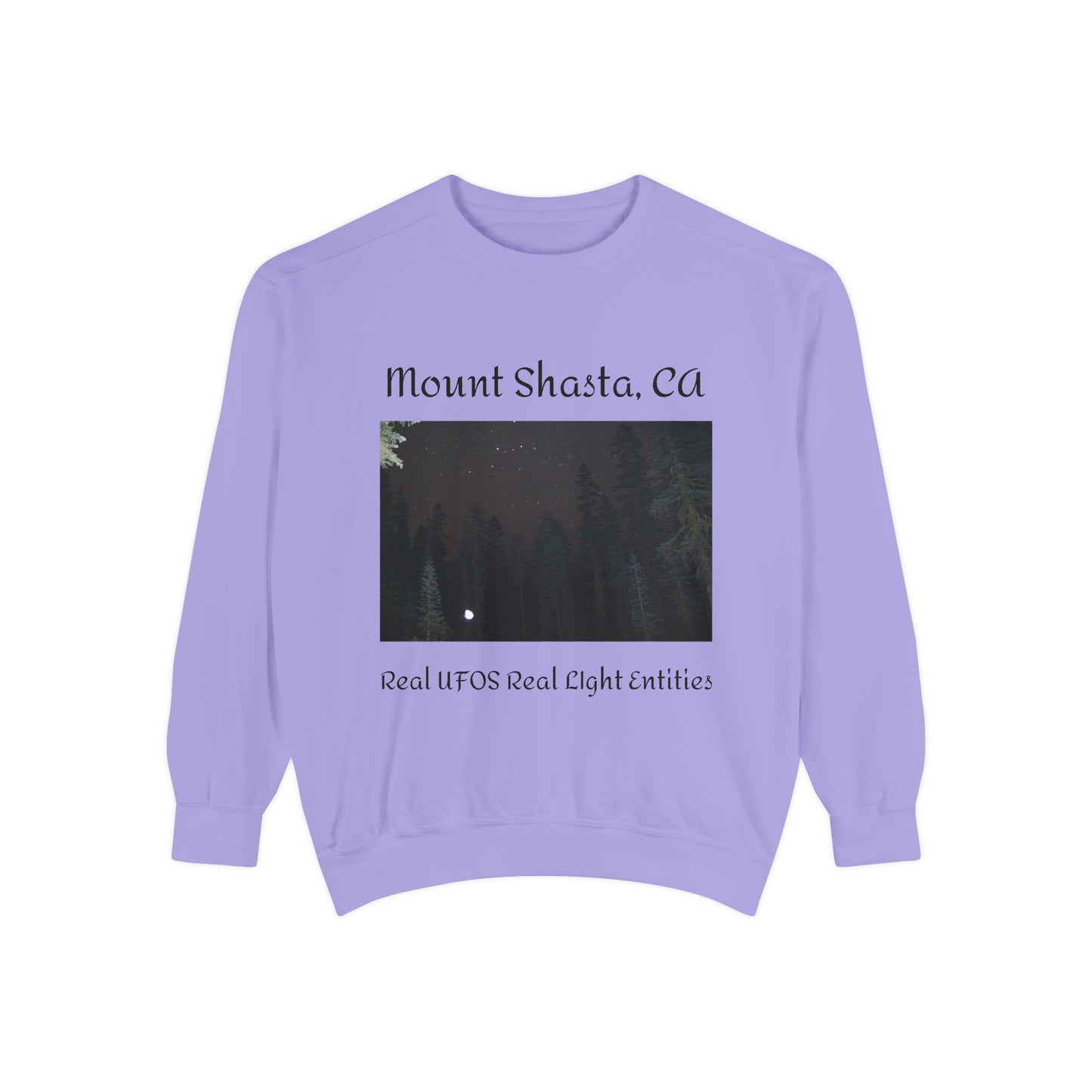 Sweatshirt - Mount Shasta Light Being Capture Using Long Exposure Night Photography