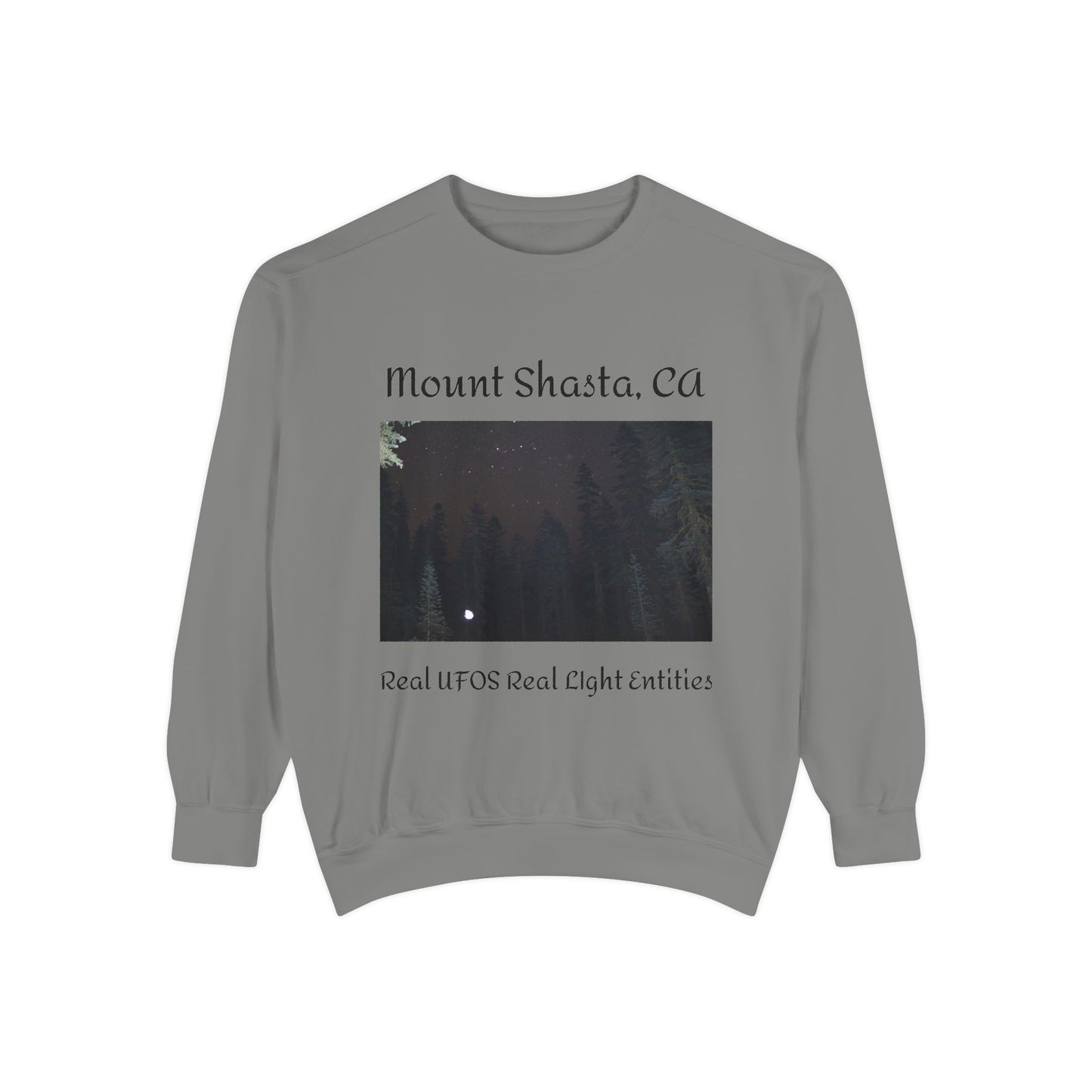 Sweatshirt - Mount Shasta Light Being Capture Using Long Exposure Night Photography