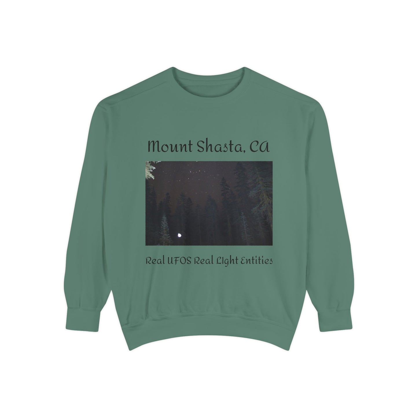 Sweatshirt - Mount Shasta Light Being Capture Using Long Exposure Night Photography