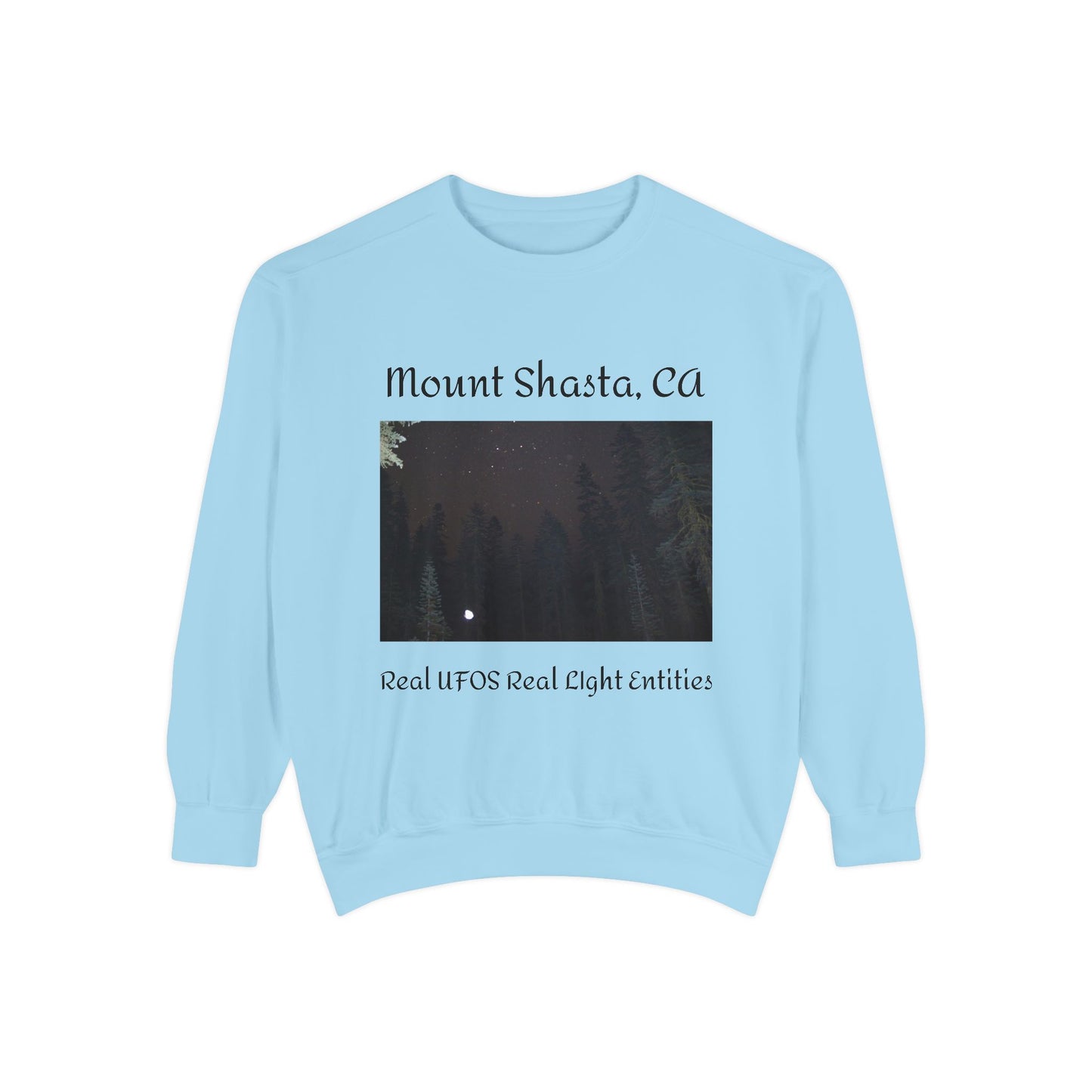 Sweatshirt - Mount Shasta Light Being Capture Using Long Exposure Night Photography