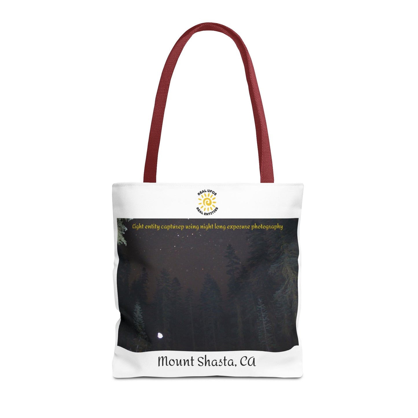 Light Being Tote Bag - Long Exposure Photography Design - Travel, Mount Shasta, UFOs, Skywatchers gift