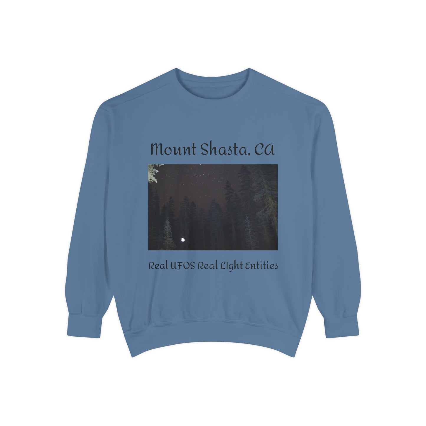 Sweatshirt - Mount Shasta Light Being Capture Using Long Exposure Night Photography