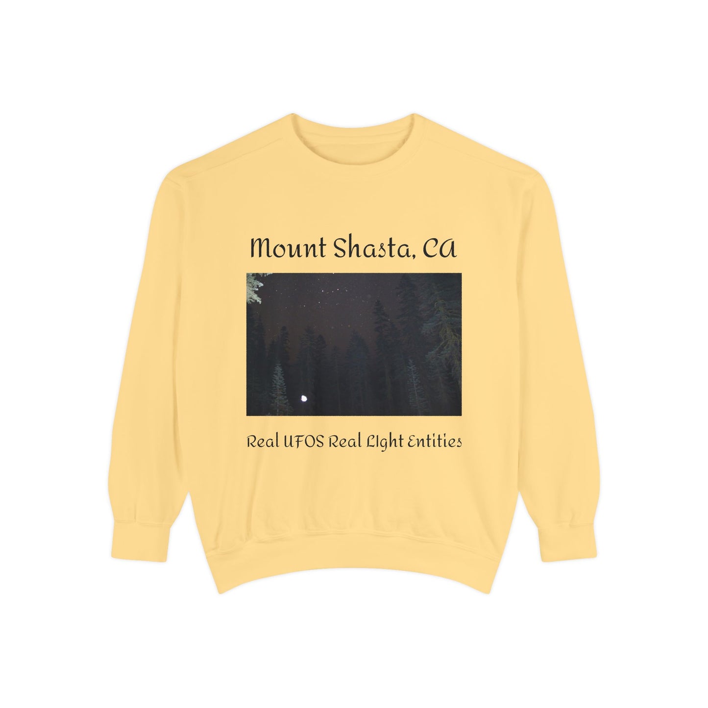 Sweatshirt - Mount Shasta Light Being Capture Using Long Exposure Night Photography