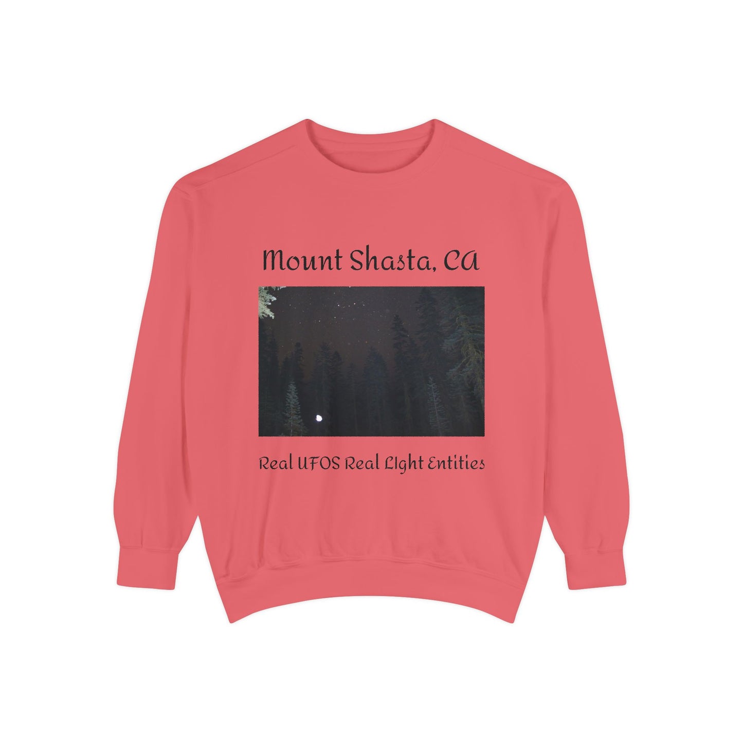 Sweatshirt - Mount Shasta Light Being Capture Using Long Exposure Night Photography