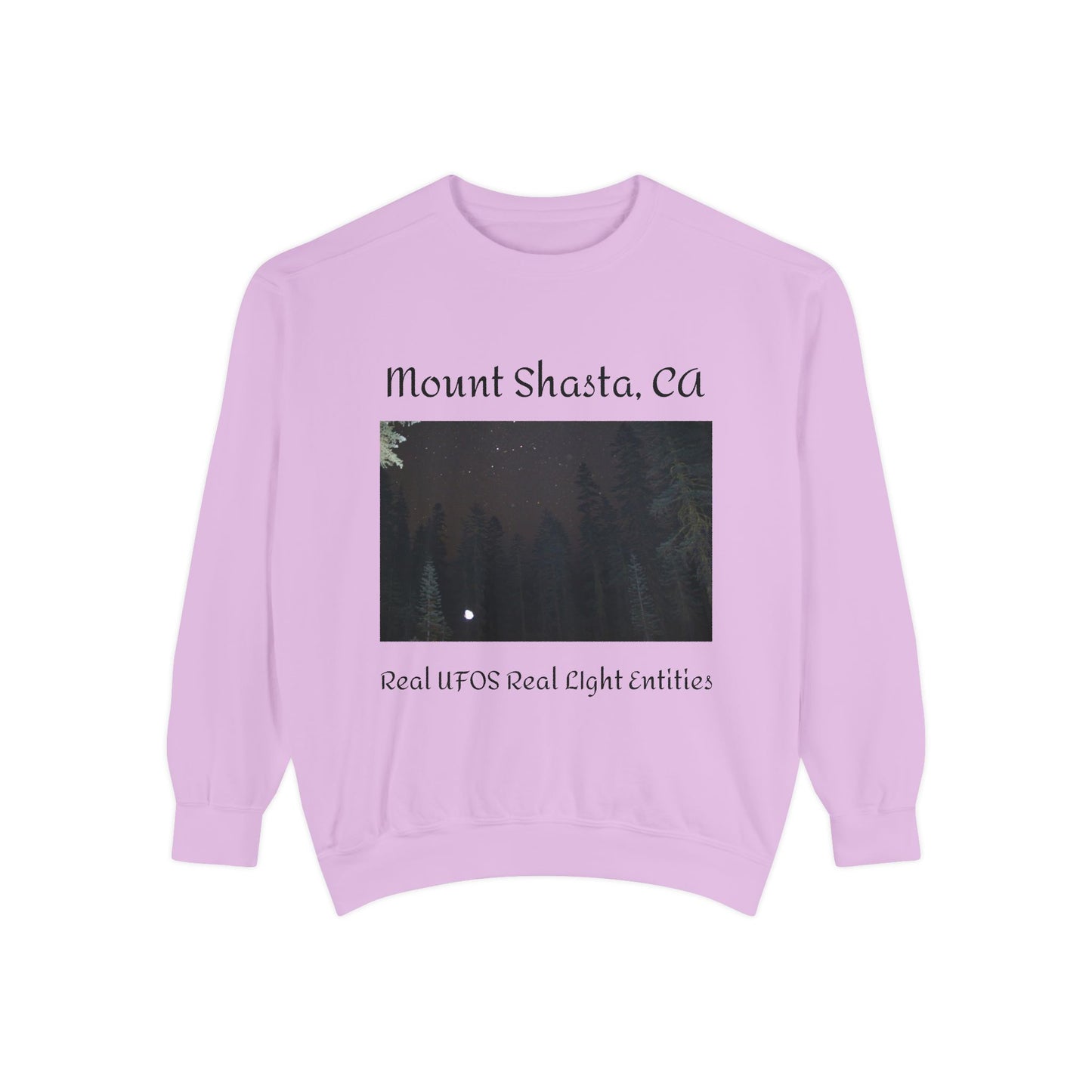 Sweatshirt - Mount Shasta Light Being Capture Using Long Exposure Night Photography