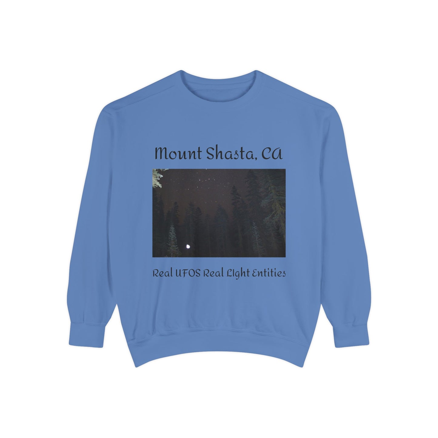Sweatshirt - Mount Shasta Light Being Capture Using Long Exposure Night Photography
