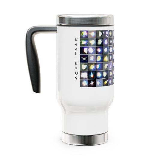 Stainless Steel Travel Mug - Real UFOs Design, 14oz, Perfect for Space Lovers, Unique Gift for UFO Enthusiasts, Travel Coffee Mug, [...]